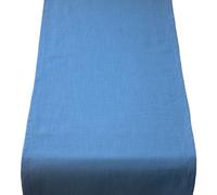 100% Linen Table Runner in Denim Blue. Minimalist Style Dinner Party Table Decoration. Available in Two Sizes. (230 x 30 cm)