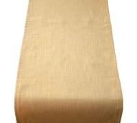 100% Linen Table Runner in Ochre Yellow. Minimalist Style Dinner Party Table Decoration. Available in Two Sizes. (230 x 30 cm)