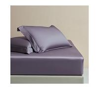 100% Long Staple Cotton Fitted Sheet Small Double Queen Super king 1000 Thread Count Fitted Sheet 12" Deep Pocket Soft Silky Sateen Weave for Home Hotel (Color : Purple, Size : 180x200+30cm/3pcs)