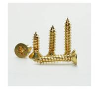 100/lot Pure Brass Cross Recessed Countersunk Flat Head Tapping Screws M2 M3 M3.5 M4 M5 Copper Self-tapping Wood Furniture Screw(M4x8 (20Pcs))