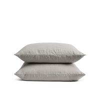 100% Luxury Natural Linen Super King Pillowcases | Superking Pillow cases 50 x 90cm | Luxurious Hotel Quality Bedding | Belgian French Flax Woven in Portugal | Dove Grey