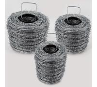 100 m Barbed wire galvanized 1.6/1.7 mm for Game fencing Forest fencing Knotted