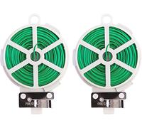 100 m Binding Wire, 2 Rolls Plant Binding Wire, Thin Green Garden Wire, Plant Wire, Flower Wire, Tie With Dispenser And Cutter for Gardening, Climbing Plants, Shrubs, Vines and Flowers