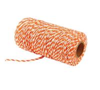 100 m Butchers Twine String for Crafts, 2 mm Cotton Coloured Bakers Twine Thread for Kitchen Cooking Meat, Present Wrapping, Crafting, Gardening, Crafts (Orange)