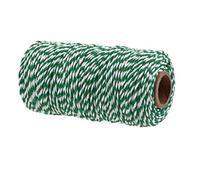 100 m Butchers Twine String for Crafts, 2 mm Cotton Coloured Bakers Twine Thread for Kitchen Cooking Meat, Present Wrapping, Crafting, Gardening, Crafts (Green)