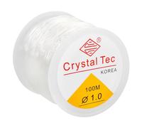 100 M Clear Stretch Elastic Beading Thread - 1 Roll 1MM Round Crystal String Stretch Line DIY Accessories Clear Crystal Bracelet String Jewelry String