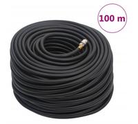 (100 m, with coupler) vidaXL Hybrid Air Hose Compressor Hose Pneumatic Hose Black Rubber and PVC