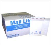 100 Mail Lite - B/00 - Bubble Lined Padded Envelopes 120 x 210mm - 4.5" x 8.5" (1 Box of 100) - White