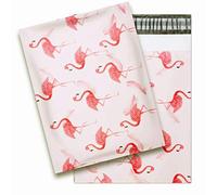 100 Mailer Bag Mailing Postal Bags for Packaging Shipping Printed Poly Envelopes(6.3'' x 9'',Flamingo Pink)