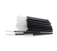 100 Mascara Wands Bulk Disposable Eyelash Eye Brow Brushes Applicator Spoolie Applicator Lash Extensions Makeup Tool Set (SILVER)