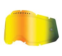 100% MÁSCARAS RC2/AC2/ST2 Replacement - Dual Pane Vented Mirror Gold Lens