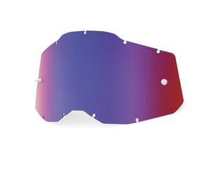 100% MÁSCARAS RC2/AC2/ST2 Replacement - Sheet Mirror Red/Blue Lens