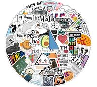 100 Math Stickers for Students, Teachers & More | Fun Stickers for Water Bottles, Laptops & More | Maths Decoration for Classrooms, Kids & Teens