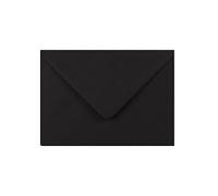 100 Matt Black 5x7 Inch Invitation Envelopes - 133mm x 184mm - Diamond V-Flap Gummed Black Coloured Envelopes - 120gsm Clariana Paper - to Fit 5 x 7 Inch Invitations