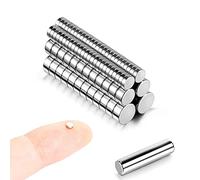 100 MEALOS Mini Magnets - 50pcs 3X1mm, 25pcs 4x2mm, 25pcs 5x2mm - Small Round Little Tiny Thin Magnets for Miniatures Small Model Hobby Crafts