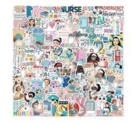 100-Medical Stickers, Doctor Cartoon Sticker,Doctor Sticker with Beautiful Colors,100pcs Medical Nurse Stickers for Water Bottles & Nursing Accessories, Sticĸer