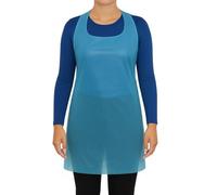 100 Medium Duty Disposable Blue Aprons for Adults - Flat Pack | Polythene PPE | Catering, Cleaning, Medical
