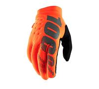 100% Men BRISKER Glove Gloves - Fluro Orange/Black, MD