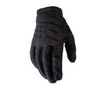 100% Men BRISKER Glove Youth Gloves - Black/Grey, Youth MD