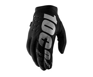100% Men BRISKER Women's Glove Gloves - Black/Grey, SM