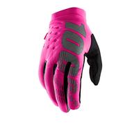100% Men BRISKER Women's Glove Gloves - Neon Pink/Black, MD