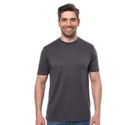 100% Merino Short Sleeve Shirts Men, Henley T-Shirt Mens, Shirt with Pocket (Large, Dark Charcoal)