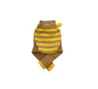 100% Merino Wool Baby Soaker Diaper Cover longies (M, Brown-Yellow)
