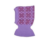 100% Merino Wool Balaclava Hat Scarf Baby Knit (S, Lilac-Purple)