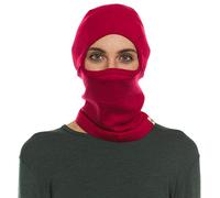 100% Merino Wool Balaclava - Winter Ski Mask - Face Mask - Cold Weather Gear - True Red - One Size