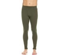 100% Merino Wool Expedition Weight Mens Bottoms - Heavy Weight Base Layer Pants - Extreme Cold Weather Gear - Olive Drab - Medium