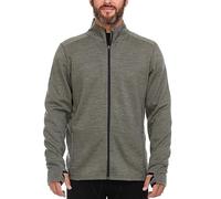 100% Merino Wool Full Zip - Men's Expedition Zip Up - Granite Green - Large