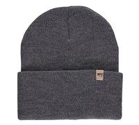 100% Merino Wool - Midweight Everyday Knit Cuff Beanie - Warm Winter Hat - Charcoal Gray