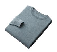 100% Merino Wool Sweater Mens Crew Neck Pullover Tops Solid Color Seamless Sweater Basic Jumper GN8 XXL