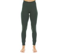 100% Merino Wool Women's Midweight Base Layer Bottoms - Thermal Underwear - No Itch Renewable Fabric - Forest Green - Small