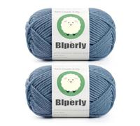 100% Merino Wool Yarn for Crocheting, Navy Blue Wool Yarn, 2-Pack | #4 Medium Worsted Weight Yarn, 3-Ply Luxurious Crochet Yarn for Knitting Wool Blankets, Sweaters & Crafts, 164 Yds, 3.52 Oz