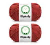 100% Merino Wool Yarn for Crocheting, Roman Red Wool Yarn, 2-Pack | #4 Medium Worsted Weight Yarn, 3-Ply Luxurious Crochet Yarn for Knitting Wool Blankets, Sweaters & Crafts, 164 Yds, 3.52 Oz