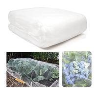 100 Mesh Garden Protect Netting - Plant Protective Net for Seeds Vegetables Flowers & Fruits - Fine Mesh Grow Tunnel White (5x12m)