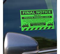 100 MESS Parking Violation Stickers Hard to Remove - Final Notice Tow Warnings - No Parking Stickers - Bad Parking Stickers - Super Sticky Warning Stickers for Towing Parked Cars 8x5 in, Green