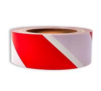 100 Meter Warning Tape - Red and White | 2 Inch Wide Barrier Tape | Non-adhesive Caution Tape for Marks off Dangerous Areas or Zones, Construction Sites, Roads, Working Zones, etc
