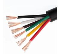 100 meters Signal wire 24 22 20 18 17 AWG PVC sheath 2 3 4 5 6 7 8 10 12 cores pure copper core power cord control line(4 cores 100meter,20AWG 0.5MM)