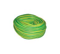 100 metre Hank Green & Yellow PVC Earth Over Sleeving - 4mm