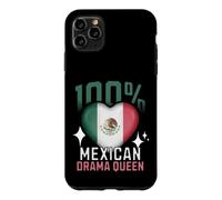 100% Mexican Drama Queen Funny Mexico Roots Flag Heart Case for iPhone 11 Pro Max