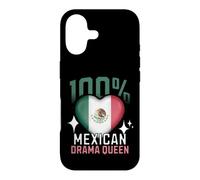100% Mexican Drama Queen Funny Mexico Roots Flag Heart Case for iPhone 17