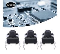 100 Micro Tact Switches 6x6x6mm