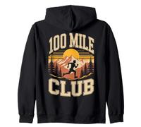 100 Mile Club Ultra Marathon Long Distances Runner Zip Hoodie