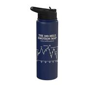100 Mile Emotion Map Ultra Running 100 Miler Stainless Steel Insulated Water Bottle