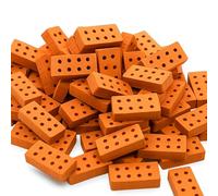100 Mini Bricks Set, Miniature Bricks for DIY Projects, Model Building Stones for Dollhouse and Fairy Garden Decoration, 2 x 1 x 1 cm