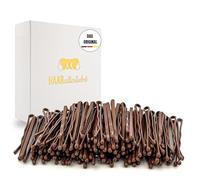 100 Mini Hair Grips Hair Bobby Pins Brown 3.4 cm Delivered in a White Box of Love