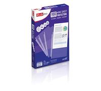 100 Mini Heavyweight Sheet Protectors, Top Loading, Reinforced 7-Hole 5.5 x 8.5 Inch Page Protectors for Mini Ring Binders, Acid-Free, Archival Safe for Documents and Photos, Box of 100