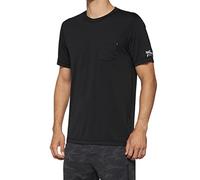 100% Mission Athletic Short Sleeve Jersey Knit Premium Tee Designed for Comfort and Modern Style with Cool and Dry Technology, Black, M